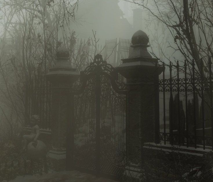 Создать мем: оксана, темнота, ворота кладбища