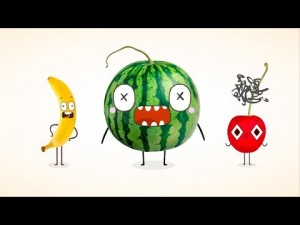 Create meme: Meme nick, educational cartoons for children, smart watermelon