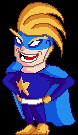 Создать мем: супергерои, megaman 8 бит, синий супергерой