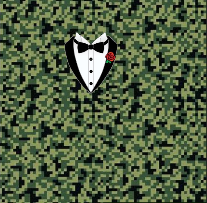 Create meme: bow tie, camouflage pixel, tuxedo with a bow tie