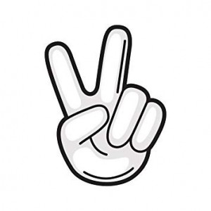 Create meme: the hand sign victory, peace sign gesture, sign IPR fingers