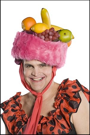 Создать мем: with fruit, fancy dress costume, шляпки с фруктами