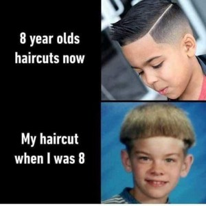 Create meme: funny memes, haircut, 8 olds haircut now