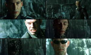 Create meme: the matrix movie 1999, neo matrix confused, the matrix agent Smith GIF