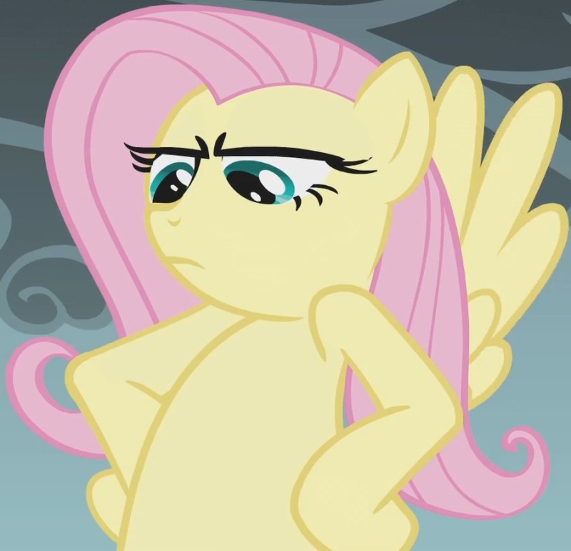 Create meme: fluttershy meme, fluttershy clone, pony 