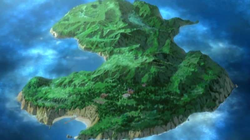 Create meme: Rokkenjima Island, island, anime island