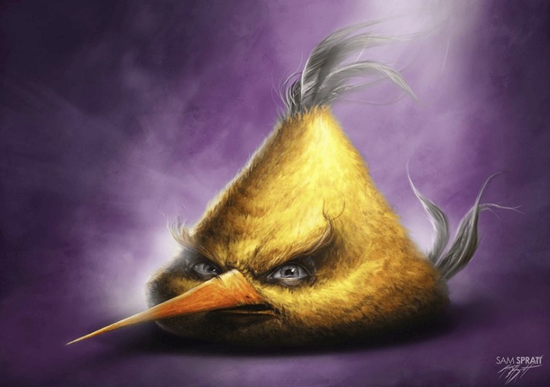 Create meme: angry birds , Angri birds yellow bird, realistic birds of angri birds