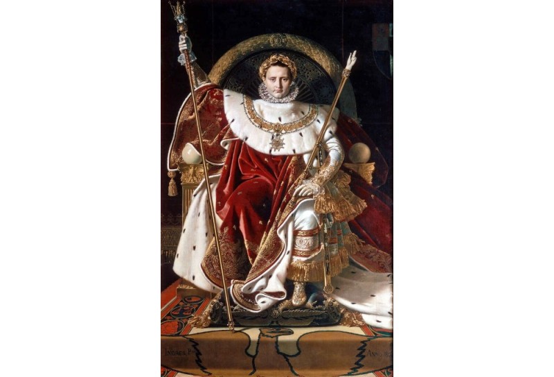 Create meme: Jean Auguste Dominique Ingres , Ingres Napoleon on the Imperial throne, Napoleon Bonaparte 