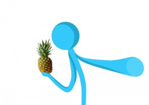 Create meme: pineapple, text
