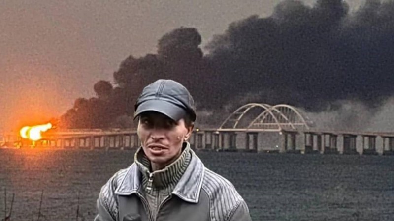 Create meme: Kerch bridge , crimean bridge explosion, explosions on the Crimean bridge