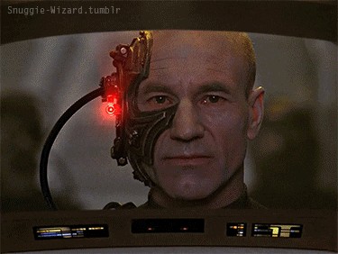 Create meme: jean luc picard borg, star trek, cosmic baby