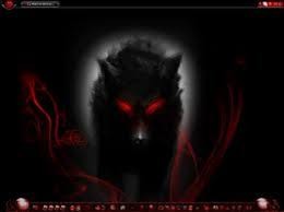 Создать мем: чёрное существо с красными глазами, кровавый волк, чёрные волки