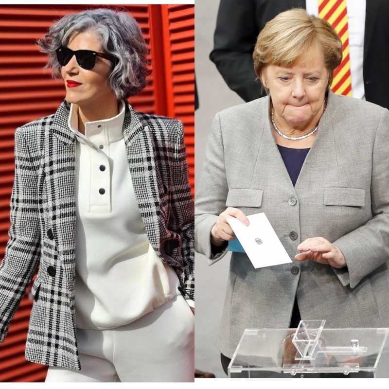 Create meme: Theresa May and Angela Merkel, Theresa May and Merkel, burda's jacket