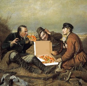 Create meme: the hunters at rest options, the painting hunters at rest, photos in good quality, Perov hunters at rest