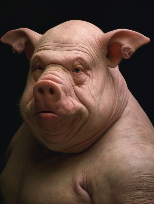 Create meme: pig , portrait of a pig, Don't be a pig