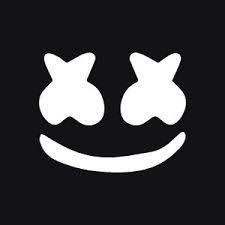 Создать мем: marshmello logo, маршмеллоу диджей логотип на обои, marshmallow логотип чёрный