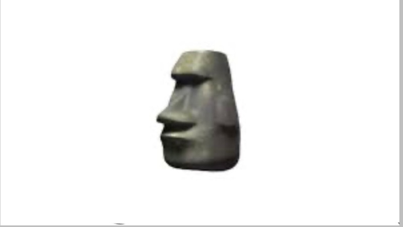 Создать мем: моаи стоун, эмодзи, смайлик каменное лицо