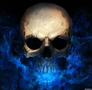 Создать мем: череп 3 d, рисунок черепа, синий череп