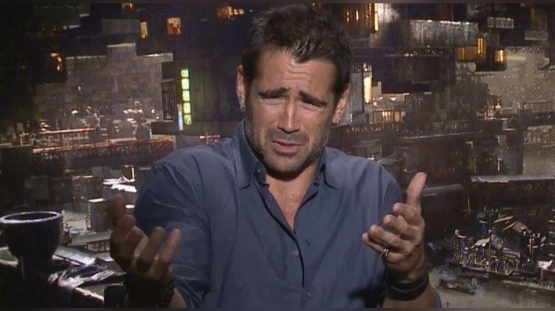 Create meme: colin farrell total recall, Colin Farrell, what are you talking about meme