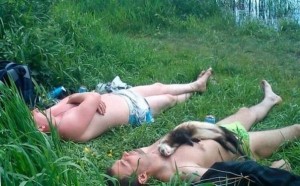 Create meme: people, funny pictures camping, drunk Nude