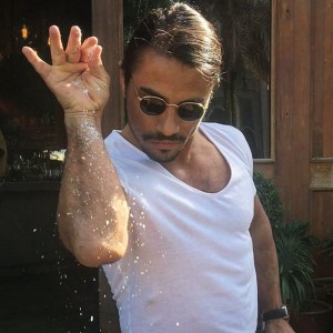 Create meme: Nusrat, a cook sprinkles salt, salt bae