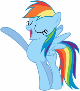 Create meme: pony, pony, rainbow