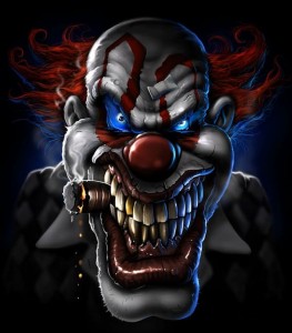 Создать мем: страшный клоун, арт злой клоун в смокинге, тема злой клоун