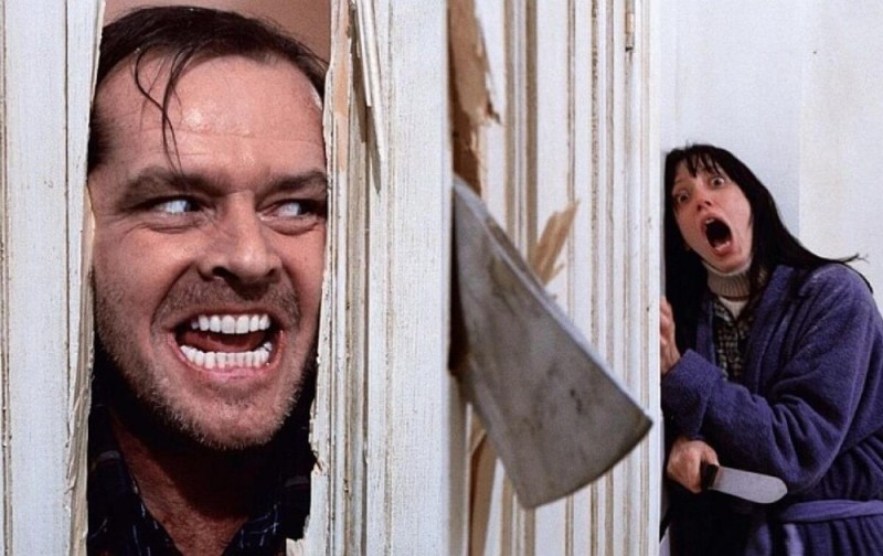 Create meme: Jack Nicholson shining meme, lights meme axe, the shining axe