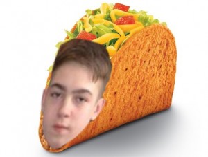 Создать мем: taco, человек, crunchy taco