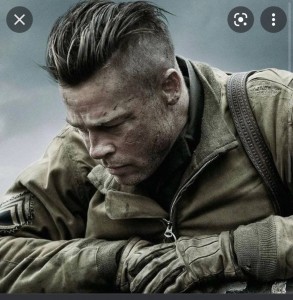 Create meme: brad pitt fury, brad pitt fury hairstyle