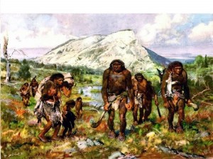 Создать мем: жизнь первобытных людей картинки, охота неандертальцев, картинки древних людей