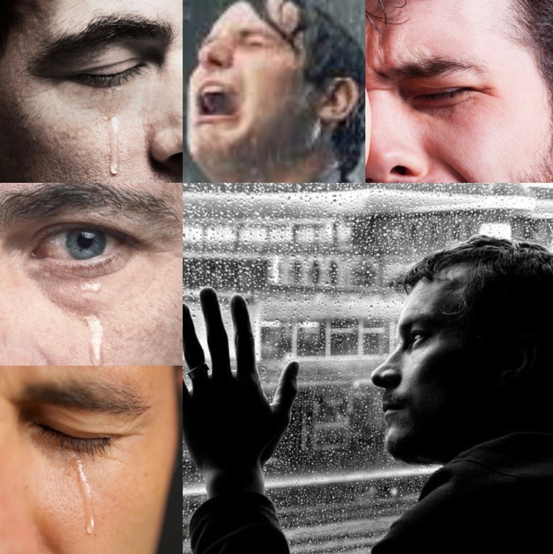 Создать мем: мужские слезы, плачущий мужчина, парень грустит