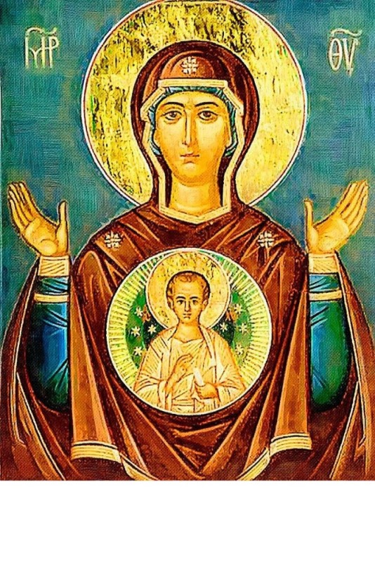 Create meme: icon of the sign of the Mother of God, icon of the Theotokos of the sign, icon of the mother of God