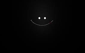 Create meme: the smile on black background