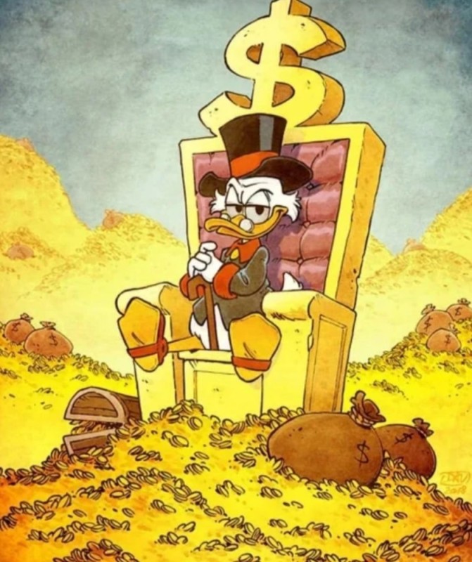 Create meme: Scrooge McDuck money, Scrooge McDuck , scrooge McDuck painting