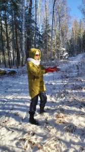 Create meme: winter forest, winter, people