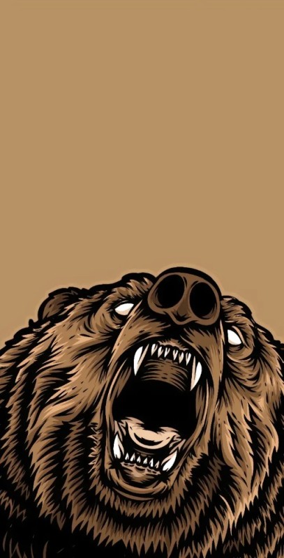 Create meme: Grizzly bear drawing, angry bear, ferocious bear