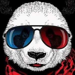 Создать мем: панда в костюме аватар, панда 🐼, крутая панда