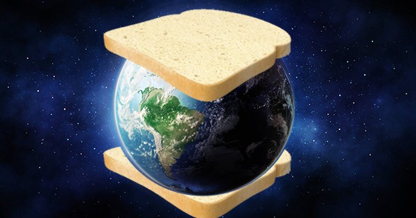 Создать мем: земля, самый большой бутерброд в мире с планетой земля, бутерброд мира мем