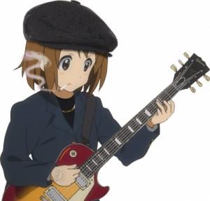 Создать мем: play the guitar, hirasawa yui, k on