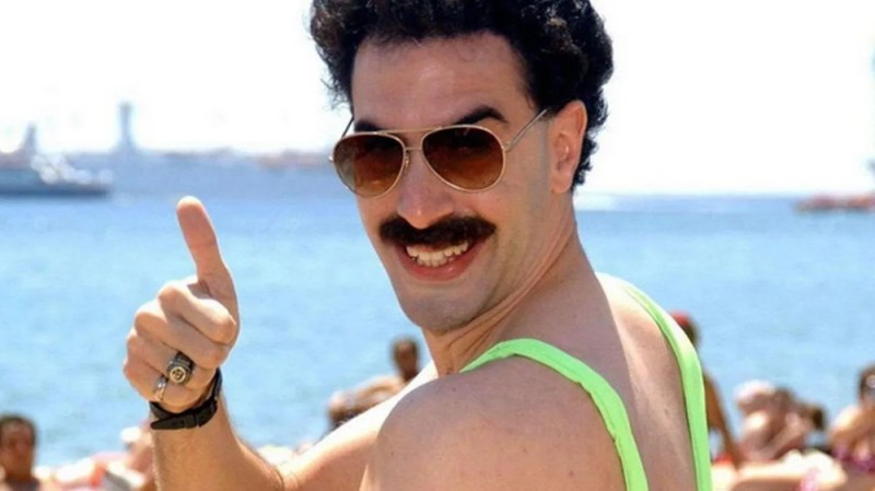 Create meme: lead borate, borat reaction of kazakhstan, Sacha Baron Cohen Borat 