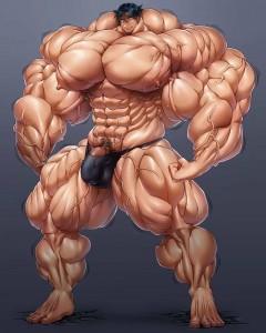 Create meme: huge Jock, hyper growth muscle huge, anime muscle growth gay men