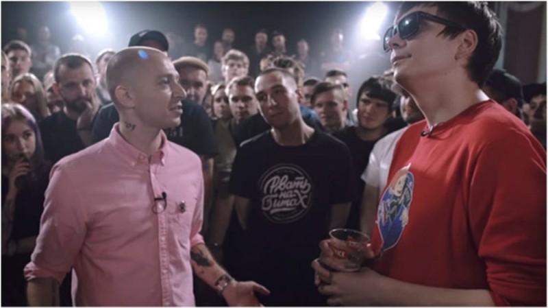 Create meme: oxymiron and purulent, rapper oxxxymiron , battle of oxymoron