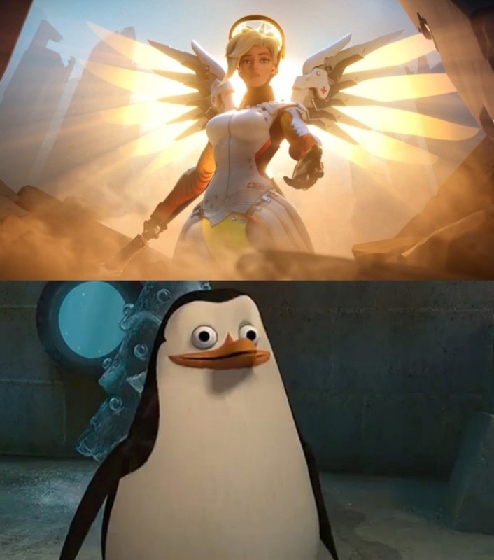 Create meme: the penguins of Madagascar , overwatch, overwatch angel