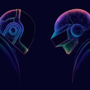 Создать мем: rainmeter дафт панк, daft punk art на рабочий стол, минималистичные обои daft punk