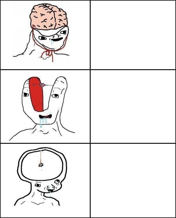 Create meme: brain memes, brain meme, meme without a brain