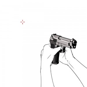 Создать мем: пистолет рисунок, аниме пистолет в руке, референс пистолета