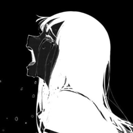 Создать мем: аниме черно белое грусть, аниме грусть, плачущая девушка аниме