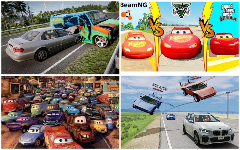 Create meme: race cars, cars 2 , cars 2 lightning mcqueen