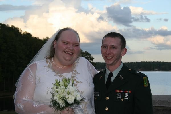 Create meme: strange wedding couples, fat bride skinny groom, The scariest bride in the world